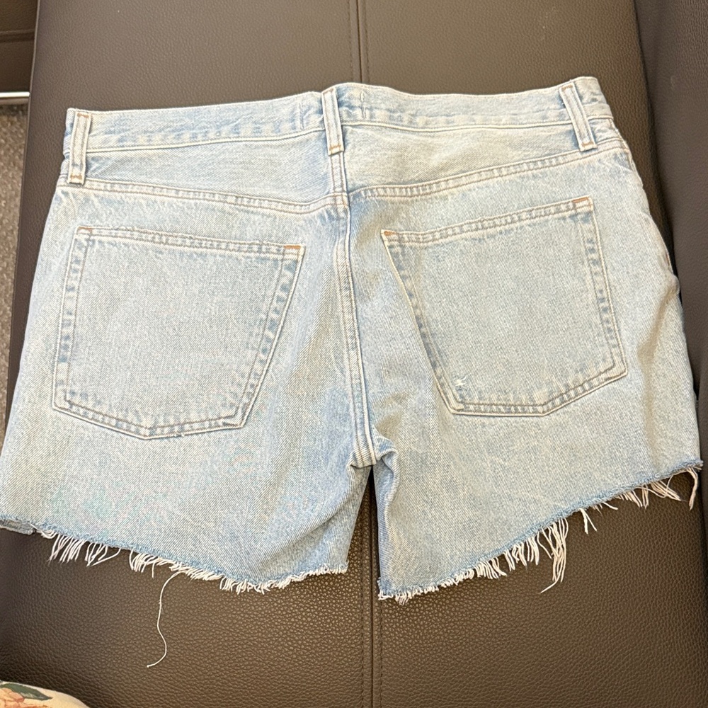 Light Wash Denim Women's Cutoff Shorts - Picture 4 of 6